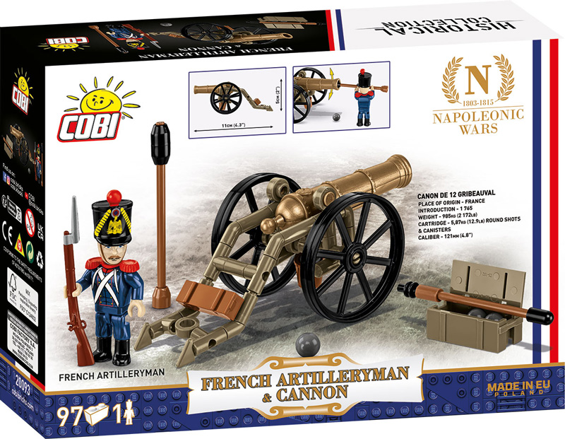 COBI Napoleonic Wars 20093 French Artilleryman & Cannon Box