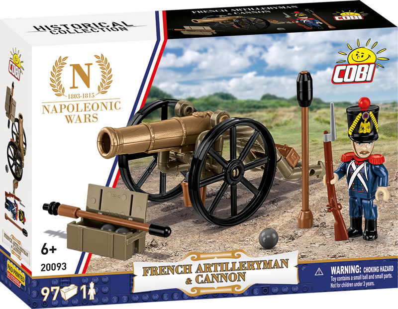 COBI Napoleonic Wars 20093 French Artilleryman & Cannon Box