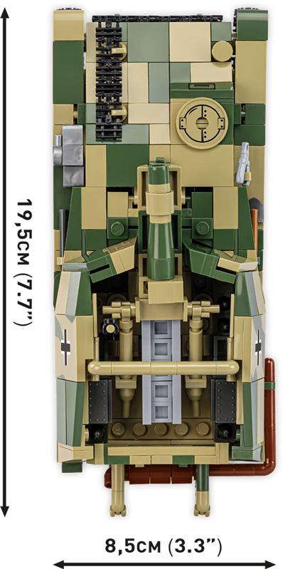 COBI 2665 Sturmpanzer 38(t) Grille Ausf. M Set Maße