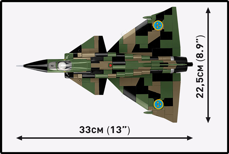 COBI 5911 Saab AJS37 Viggen Maße