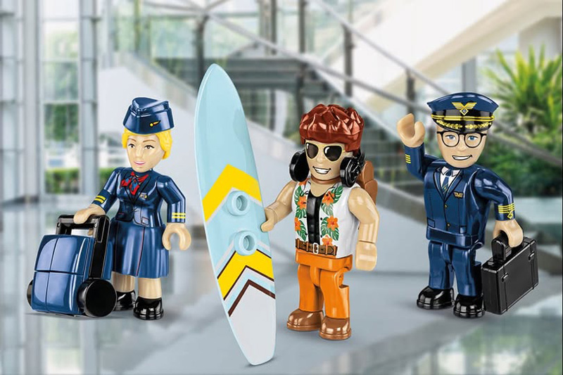 COBI Lot Fluglinie Minifiguren