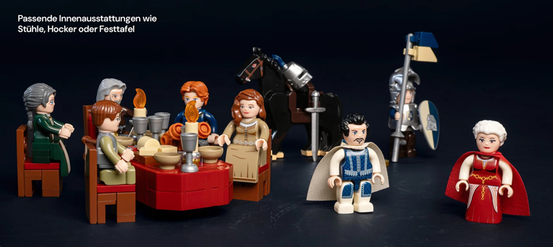 BlueBrixx Burg Blaustein Minifiguren Herrschaften 108665