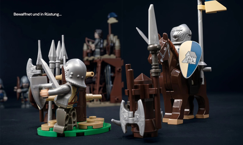 BlueBrixx Burg Blaustein Minifiguren Wachen 108685