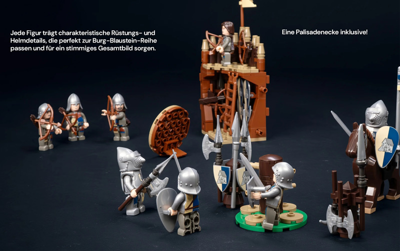 BlueBrixx Burg Blaustein Minifiguren Wachen 108685