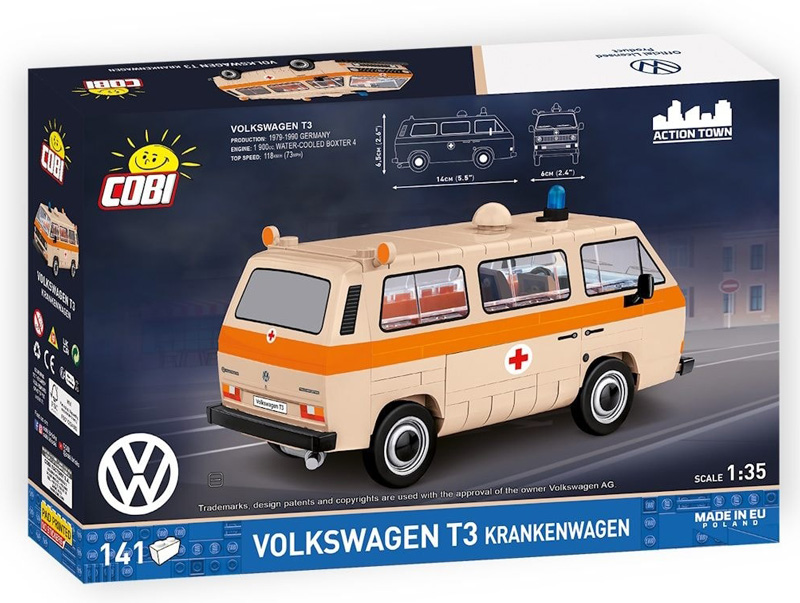 COBI-24636 Volkswagen T3 Krankenwagen Box