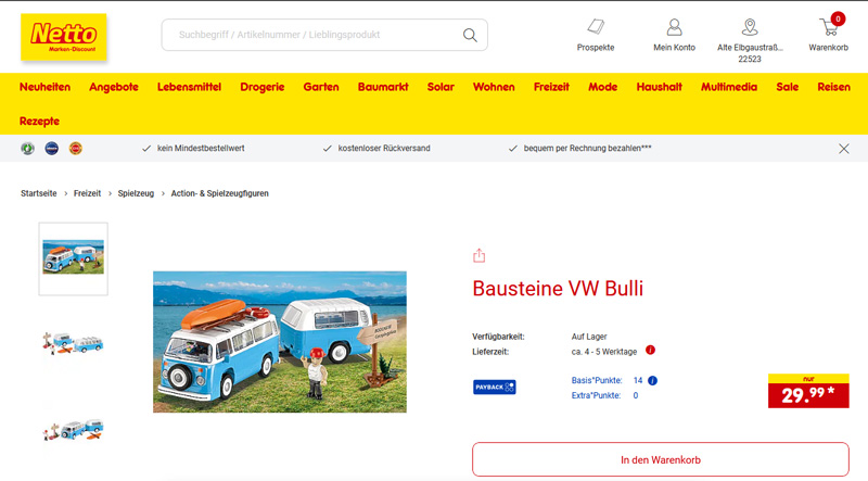 COBI VW Camper Van 24620 Netto Onlineshop