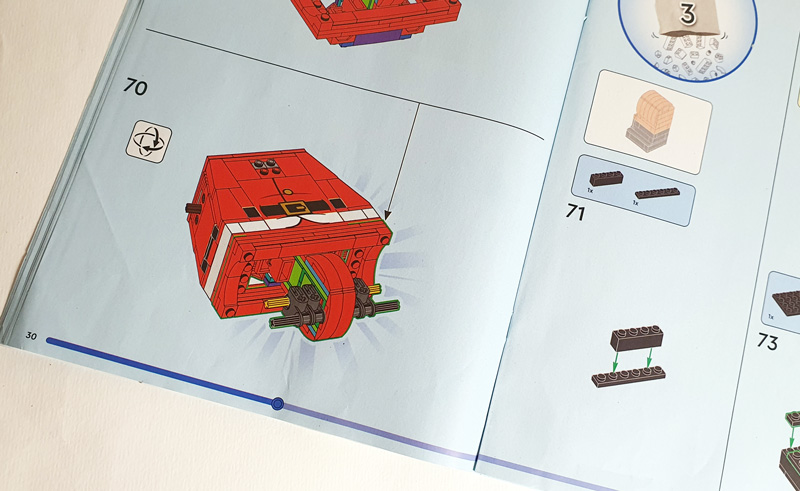 LEGO Große Weihnachtsmann-Minifigur 40820 Aufbau