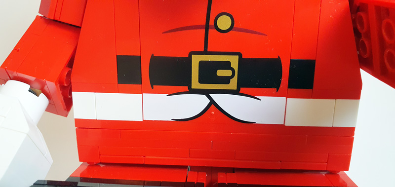 LEGO Große Weihnachtsmann-Minifigur 40820 gebaut