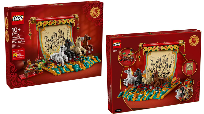 LEGO 80119 Leinwand mit galoppierenden Pferden Box