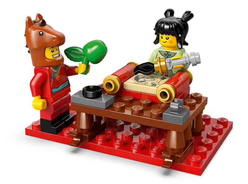 LEGO 80119 Leinwand mit galoppierenden Pferden Minifiguren