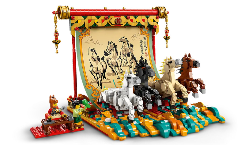 LEGO 80119 Leinwand mit galoppierenden Pferden