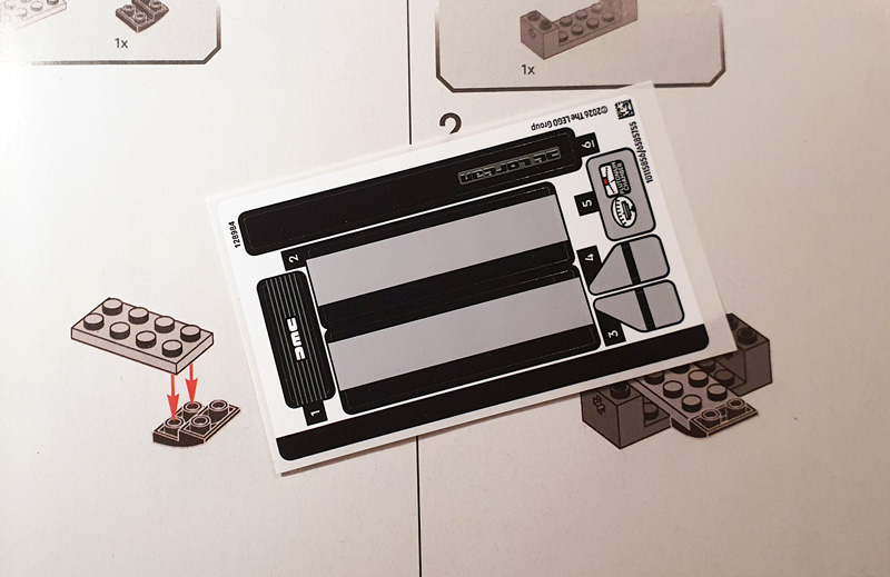 LEGO Speed Champions Zeitmaschine DeLorean 77256 Aufbau Aufkleber