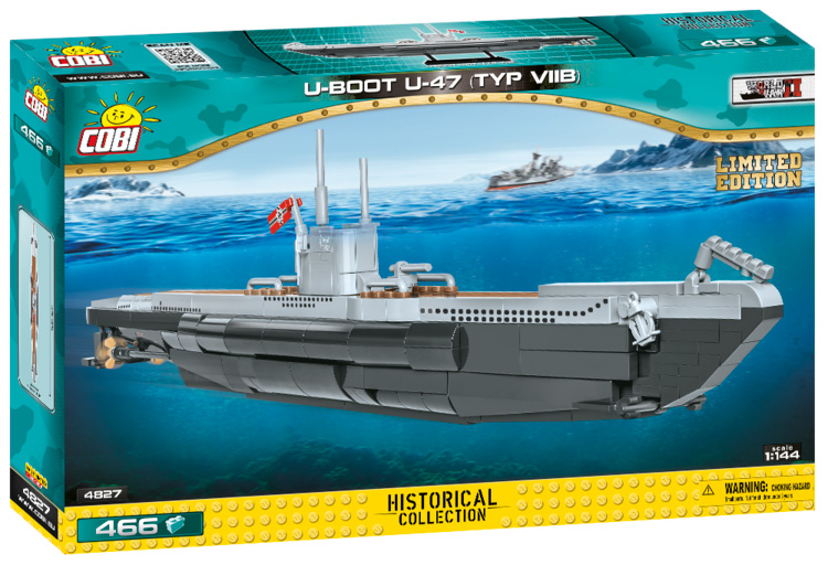 COBI 4827 U-Boot U-47 Typ VII B Limited Edition Box