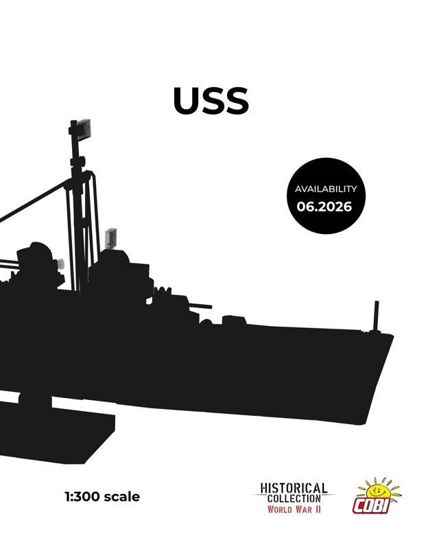 COBI Teaser 2026 US-amerikanisches Schiff Zerstörer Fletcher Klasse