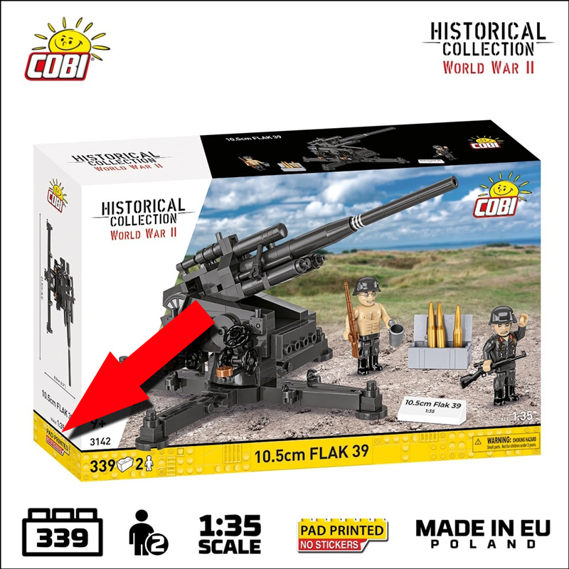 COBI 3140 Flak 18 Ankündigung Pad Printed Box