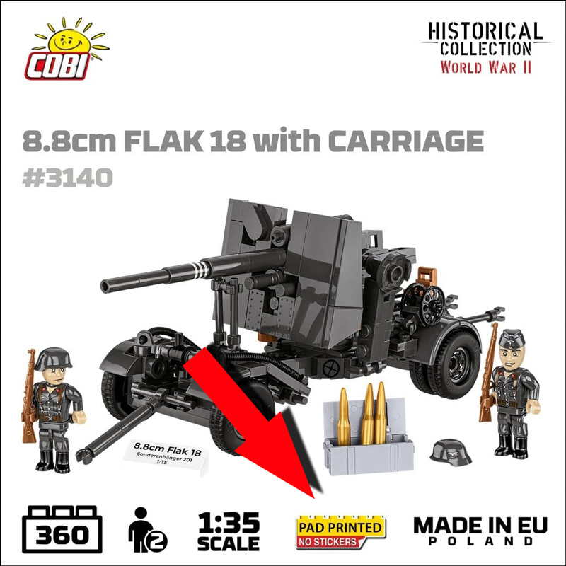 COBI 3140 Flak 18 Ankündigung Pad Printed