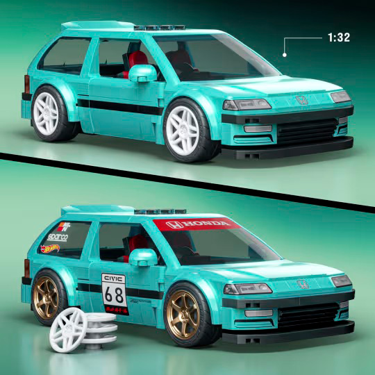 Mattel Brick Shop JHF62 Custom ’90 Honda Civic Ef