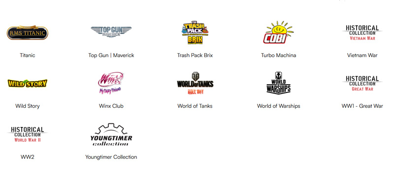 COBI Bauanleitungen Serien Übersicht