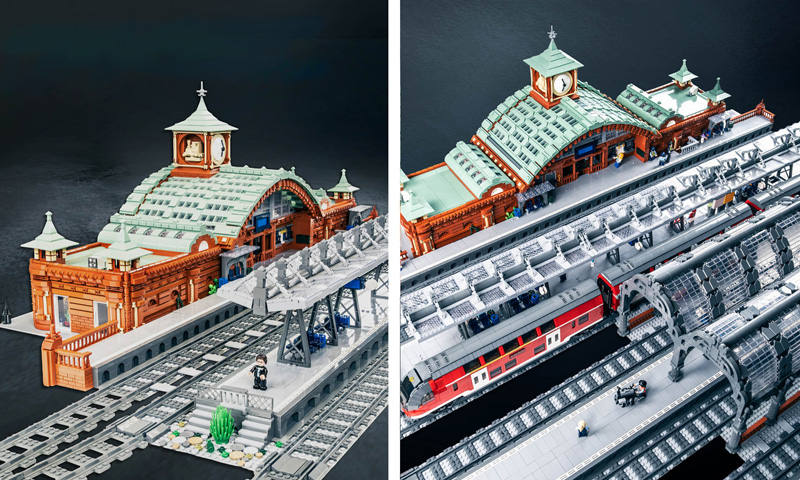 Bluebrixx Hauptbahnhof Studgart aufgebaut