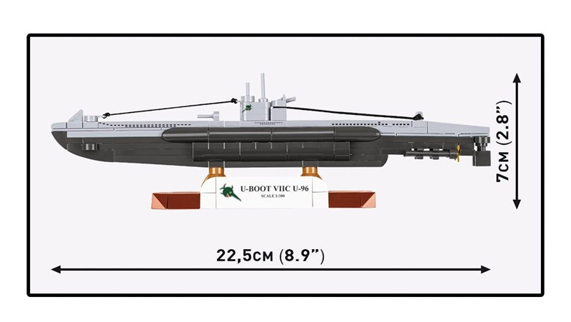 COBI 4857 U-Boot VIIC U-96 Maße