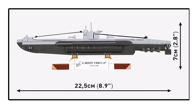 COBI 4857 U-Boot VIIC U-96 Maße