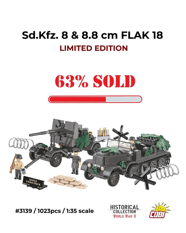 COBI 3139 Limited Edition Sd. Kfz. 8 & 8.8 cm Flak 18 Status