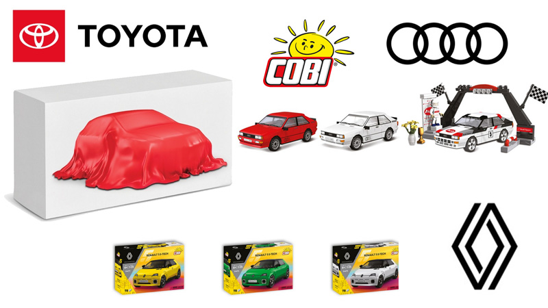 COBI neue Lizenzen Audi, Toyota, Renault Titel
