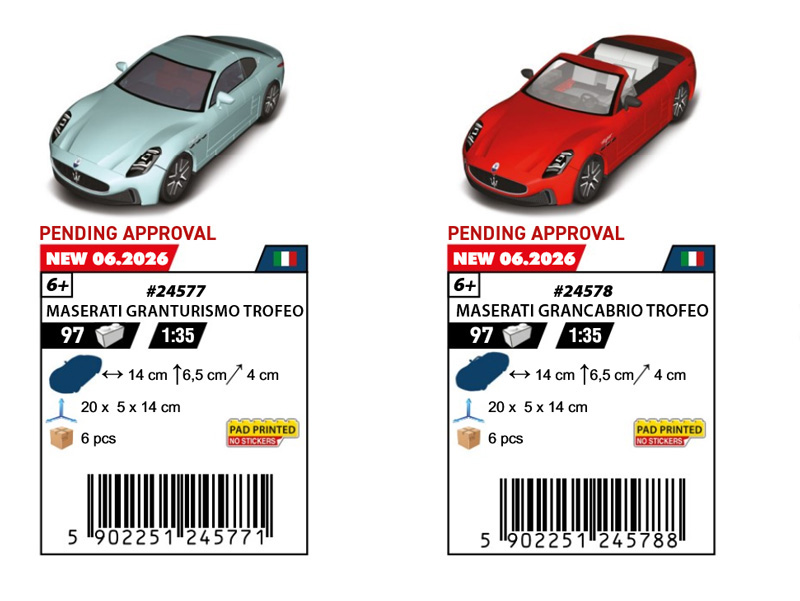 COBI Maserati Neuheiten 2026 Pad Printed