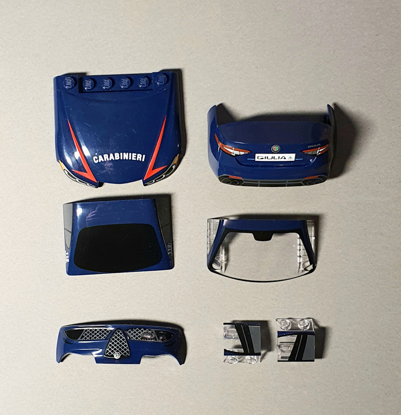 COBI Alfa Romeo Giulia Quadrifoglio Carabinieri 24654 Aufbau Formteile