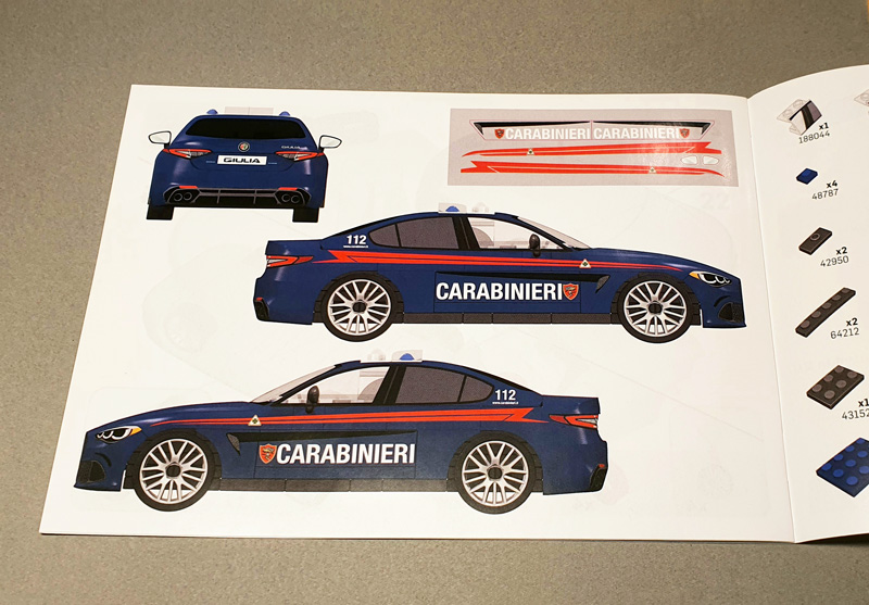 COBI Alfa Romeo Giulia Quadrifoglio Carabinieri 24654 Aufkleber