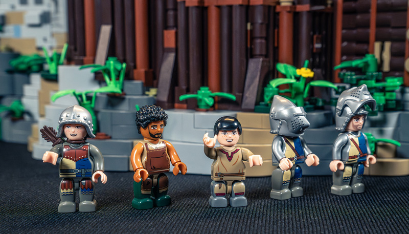 BlueBrixx Burg Blaustein Vorburg Pro 108714 Figuren