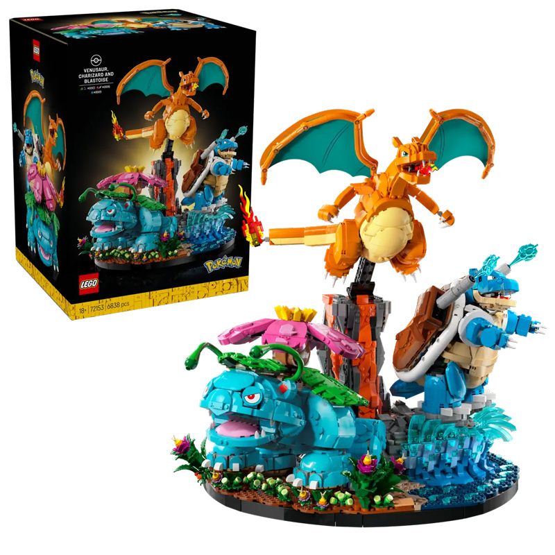 LEGO Pokémon 72153 Bisaflor, Glurak und Turtok