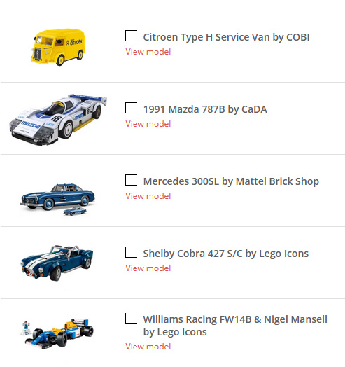 COBI Spielzeugpreis Model Car Hall of Fame (MCHOF)