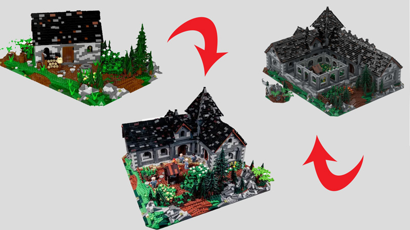 Bluebrixx Kloster Blaubrunn Einsiedelei Gemeinschaft Kreuzgang Reihenfolge