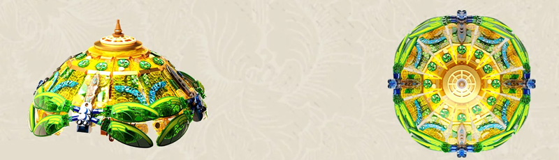 Pantasy 85042 Buntglaslampe Retro Kollektion 85042 Lampenschirm Detail