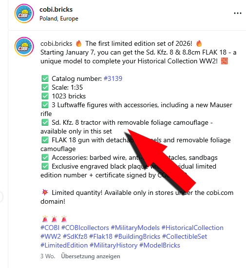 COBI 3139 Flak Limited Edition Ankündigung
