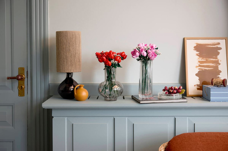 LEGO Rosenstrauß in Rot (10328) und Rosa (10374)