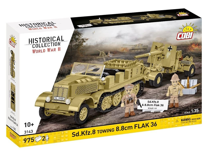 COBI 3143 Sd. Kfz. 8 Towing 8.8 cm Flak 36 Box