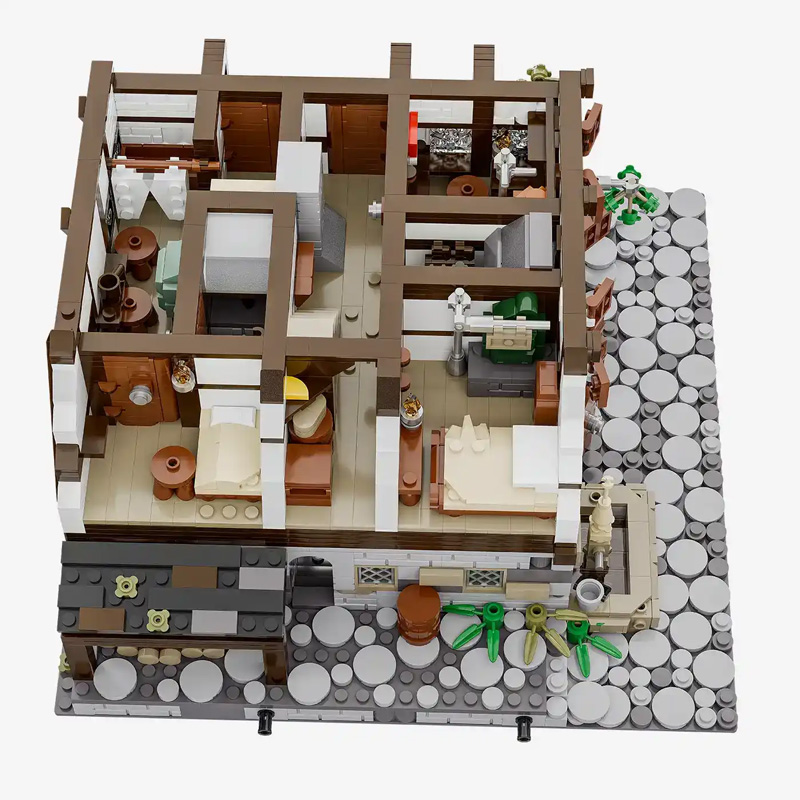 BlueBrixx Mittelalterlicher Straßenzug Badehaus 109218