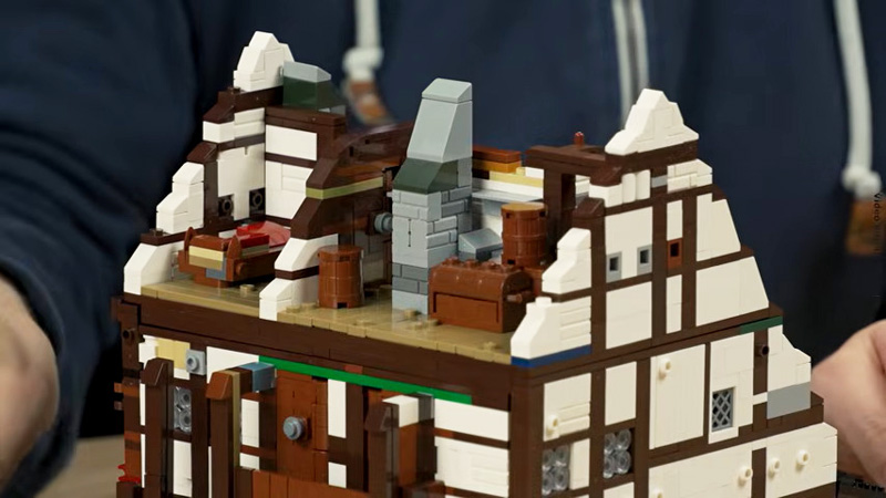 BlueBrixx Mittelalterlicher Straßenzug Badehaus 109218 gebaut