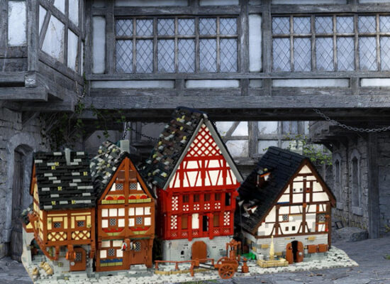 BlueBrixx Badehaus ergänzt den mittelalterlichen Straßenzug: erste Bilder