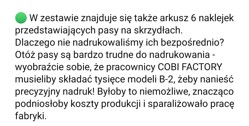 COBI 5916 B-2- Spirit Aufkleber Erklärung