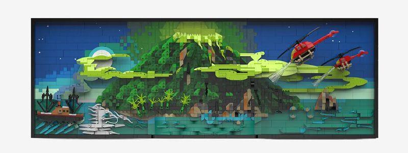 BlueBrixx Die Drei Fragezeichen 3D Bild Toteninsel 108823