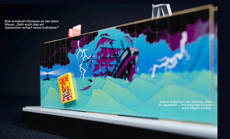 BlueBrixx Die Drei Fragezeichen Schrottplatz 108497 Prints