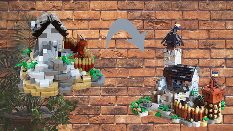 BlueBrixx Burg Blaustein – Bergfried und Vorburg Titel