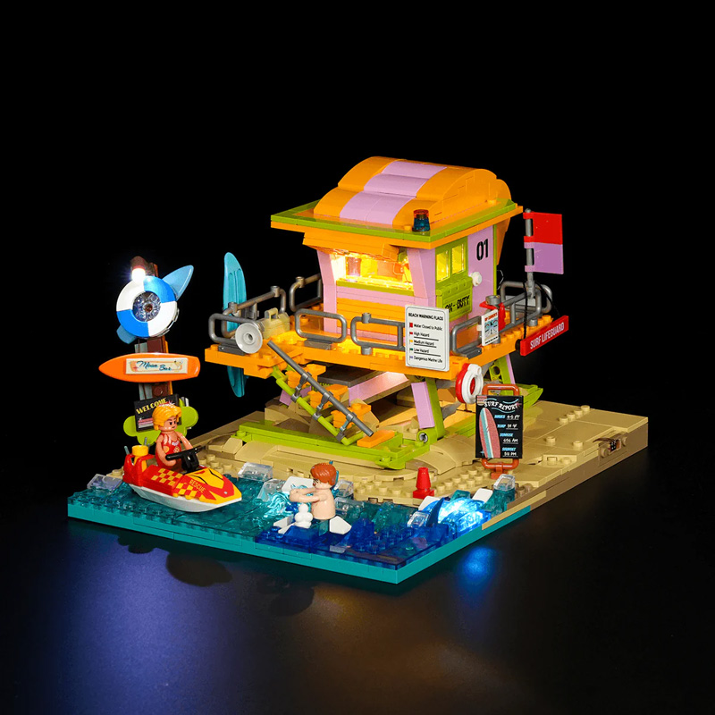 Lumibricks 18008 Beach Lifeguard Tower Strandrettungsturm Set beleuchtet