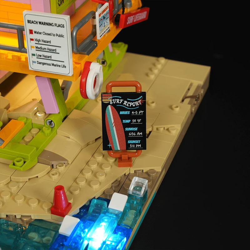 Lumibricks 18008 Beach Lifeguard Tower Strandrettungsturm Set beleuchtet