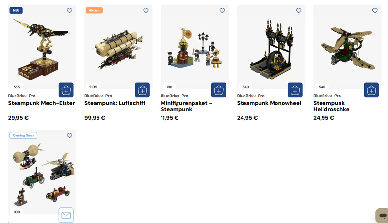 Bluebrixx Steampunk Sortiment