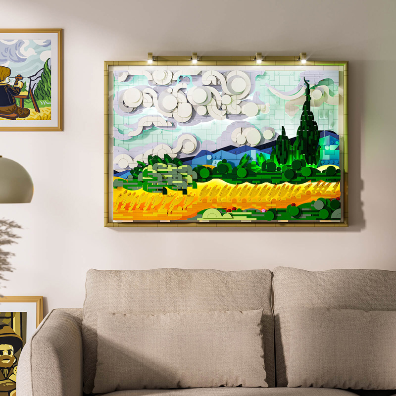 Lumibricks Weizenfeld mit Zypressen 21001