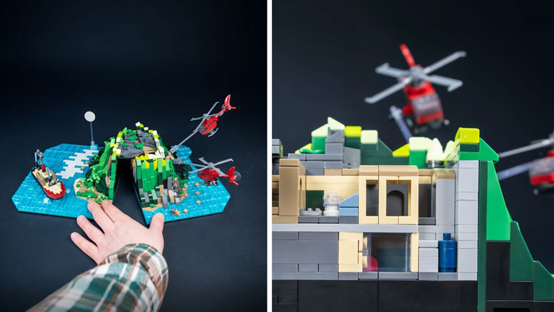 BlueBrixx Toteninsel Diorama Drei Fragezeichen 108817